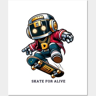 Hip-Hop Ollie Bot - Street Style Skate Series Posters and Art